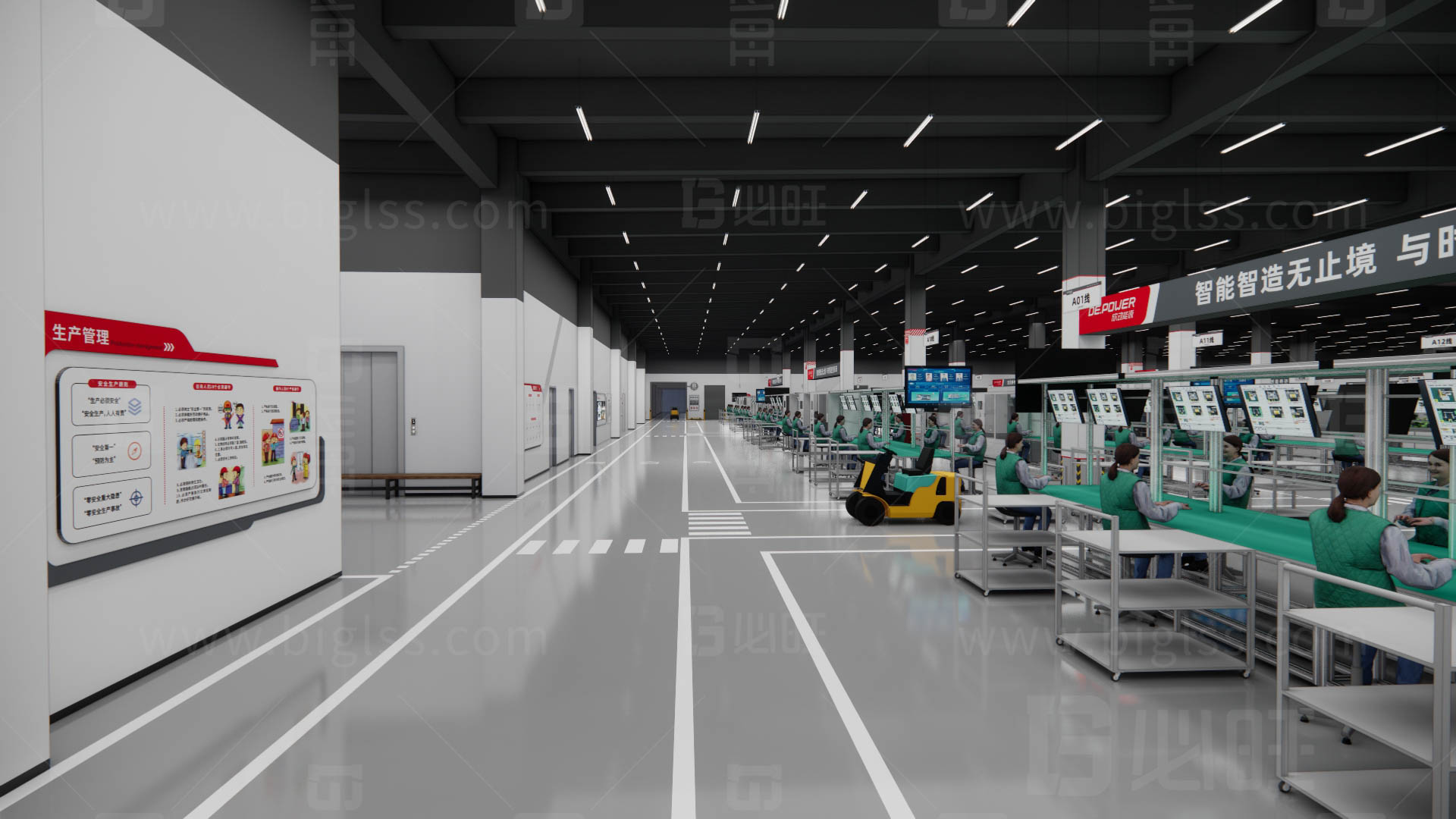 工廠目視化，車間目視化，目視化設計，工業(yè)空間設計，必旺目視化