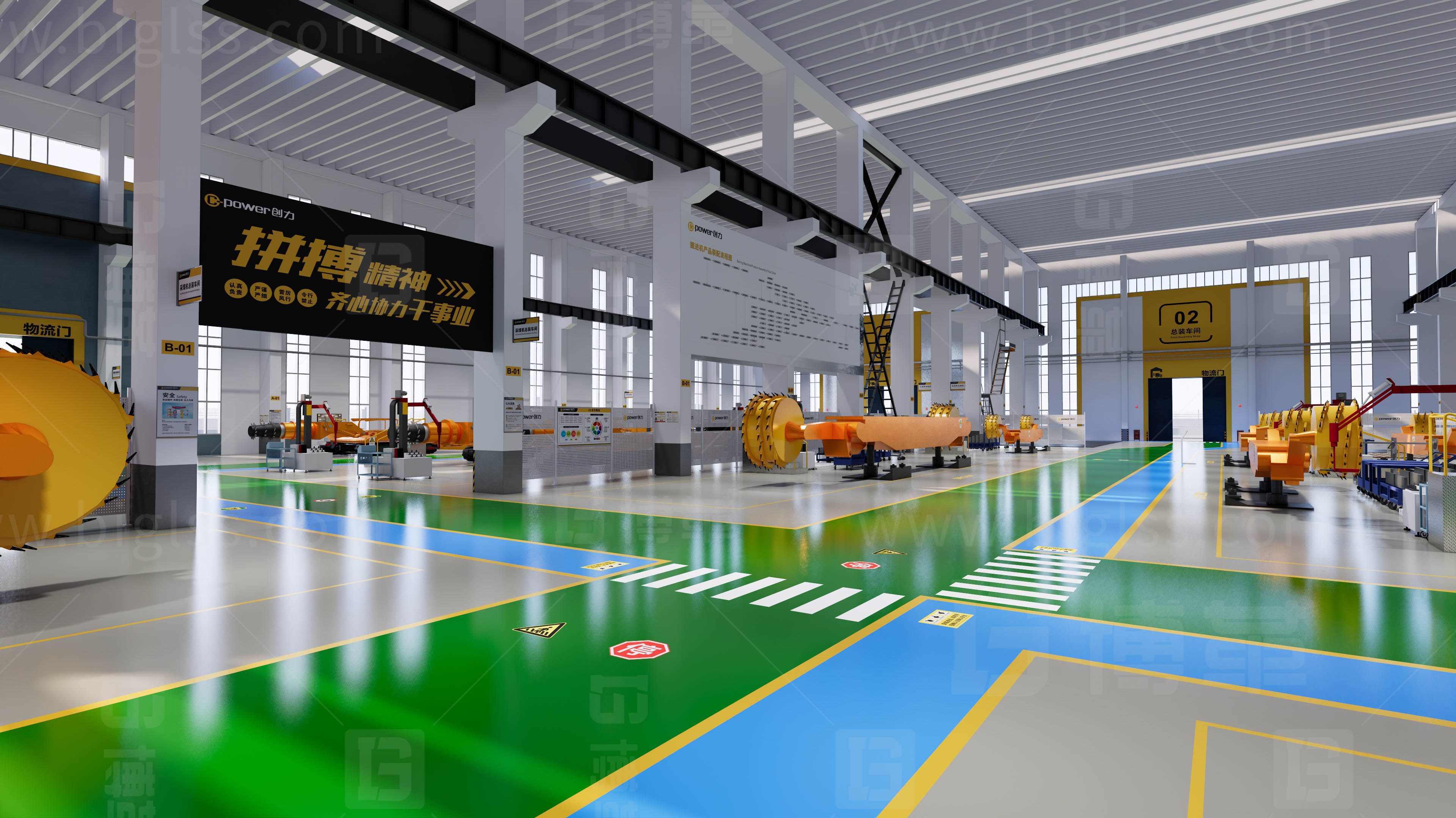 工廠目視化，車間目視化，目視化設(shè)計，工業(yè)空間設(shè)計，必旺目視化