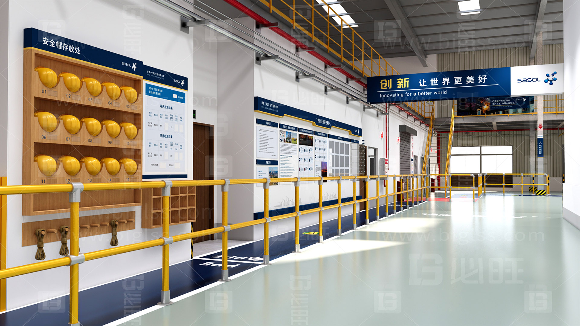 車間目視化，工廠目視化，目視化設計，工業空間設計，必旺目視化