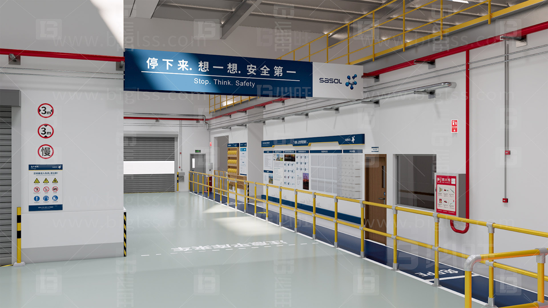 車間目視化，工廠目視化，目視化設計，工業空間設計，必旺目視化