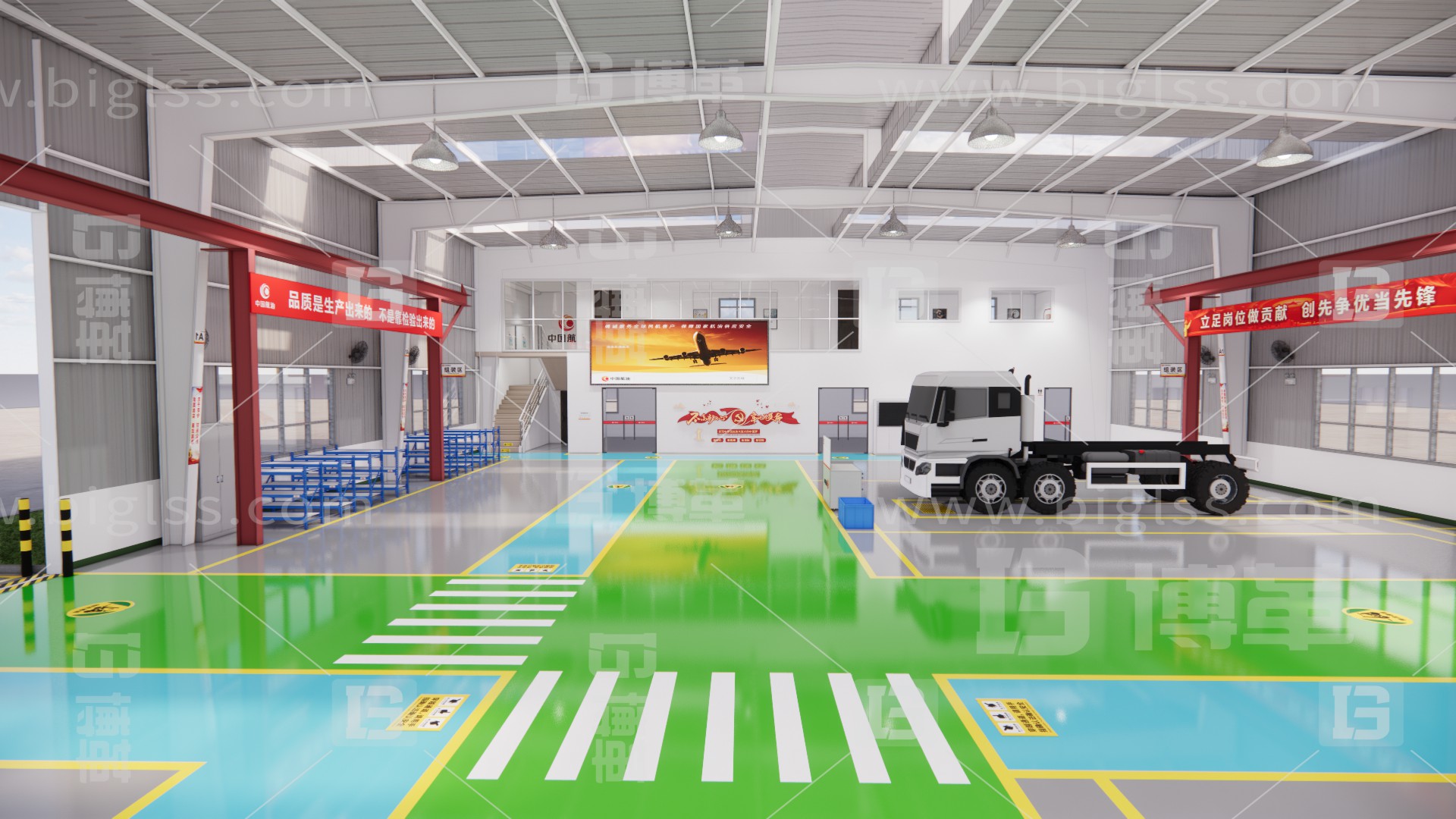 車間目視化，工廠目視化，目視化設計，工業空間設計，必旺目視化