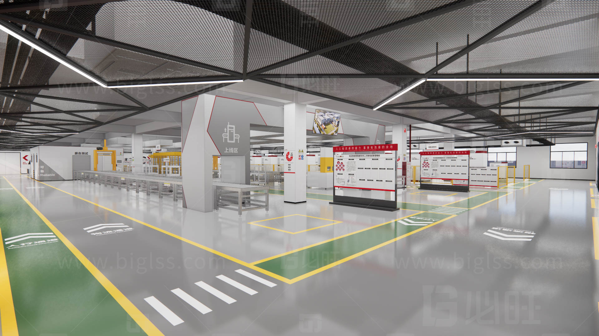 工廠目視化，車間目視化，目視化設(shè)計(jì)，工業(yè)空間設(shè)計(jì)，必旺目視化