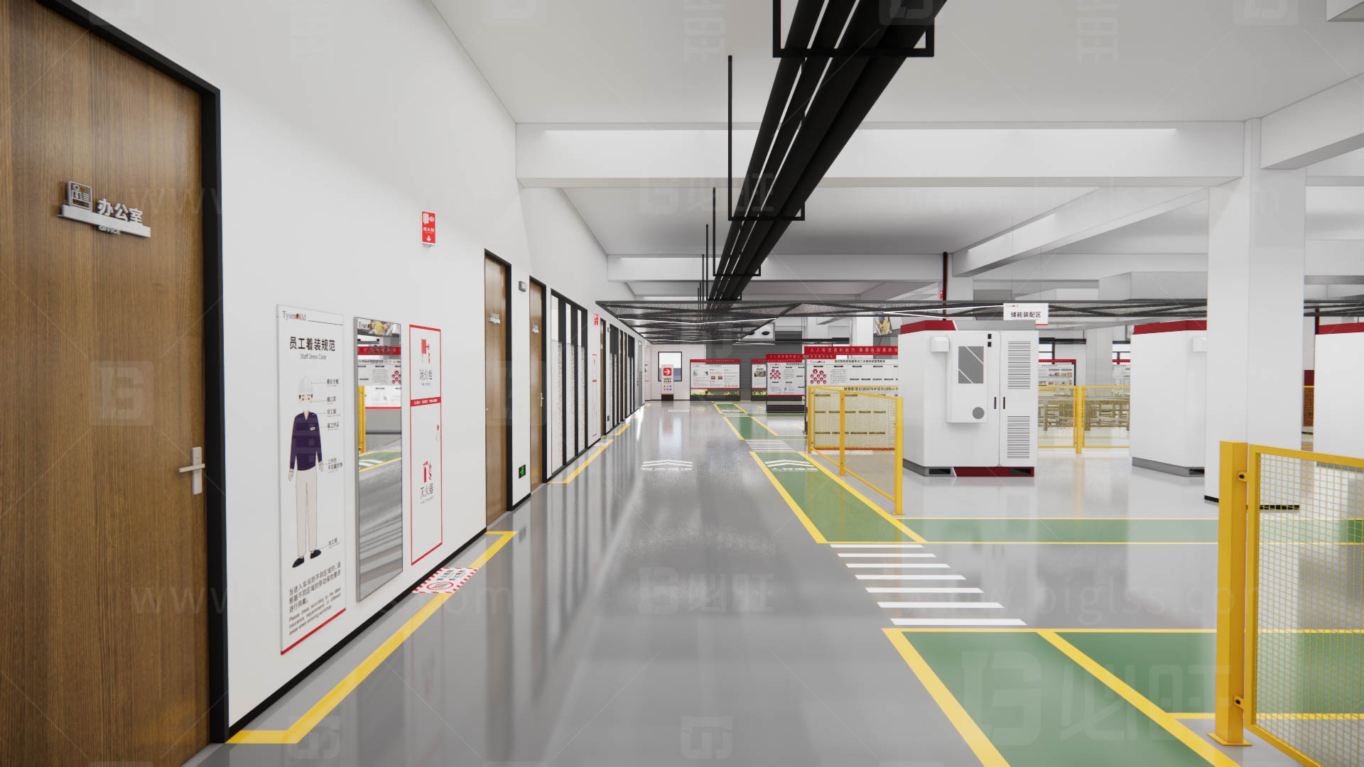 工廠目視化，車間目視化，目視化設(shè)計(jì)，工業(yè)空間設(shè)計(jì)，必旺目視化