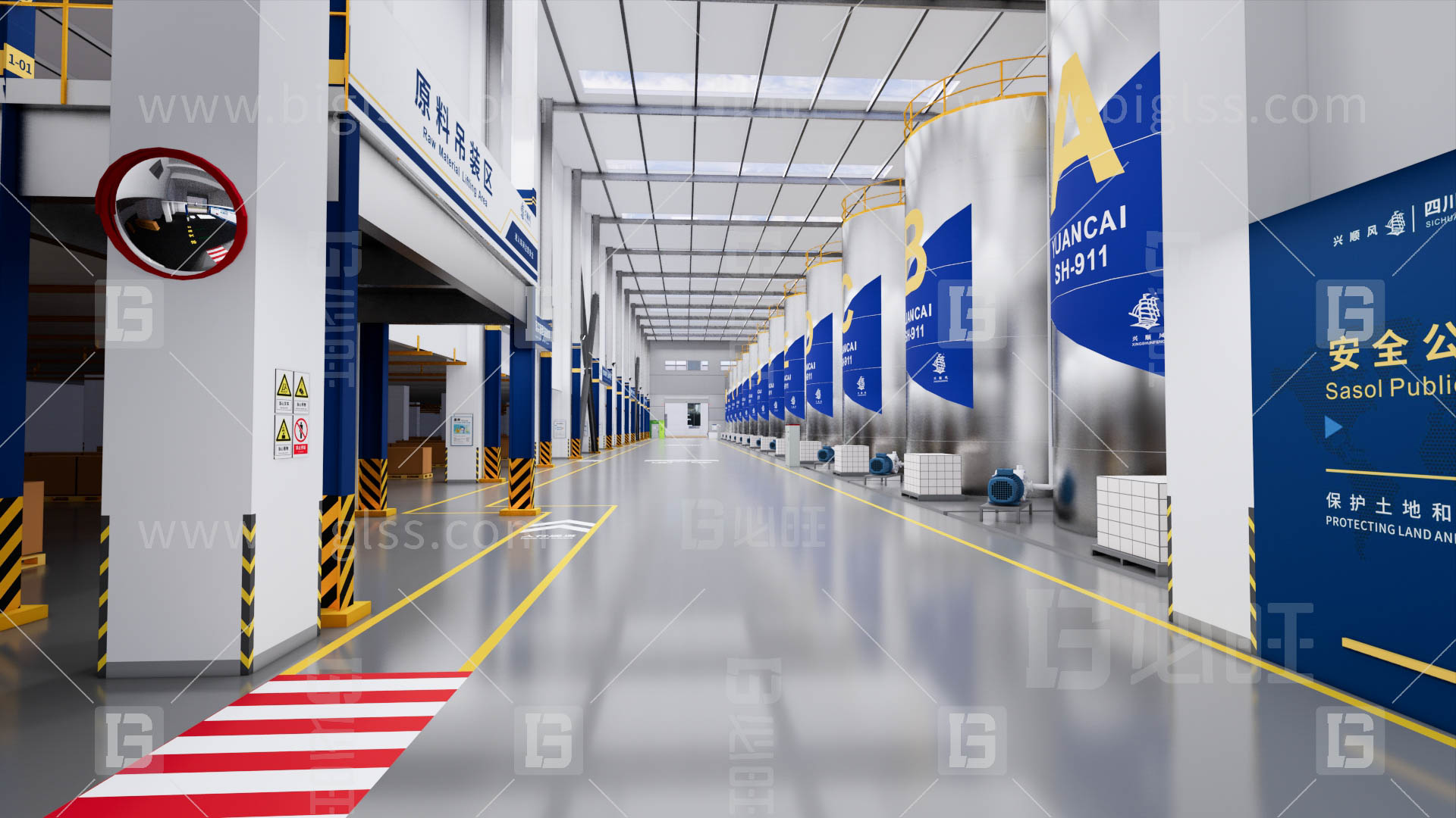 工廠目視化，車間目視化，目視化設計，工業空間設計，必旺目視化